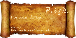 Portois Ábel névjegykártya